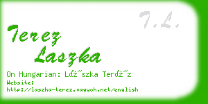 terez laszka business card